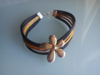 Pulsera de cola de ratón combinada en dorado y negro Mod.017: 5€