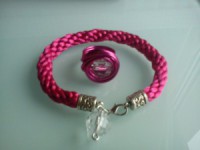 Pulsera cola de ratón rosa Mod.019: 6€